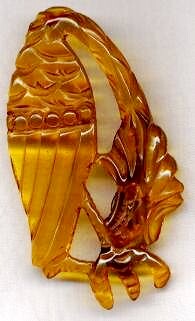 BP67 applejuice bakelite buzzard pin